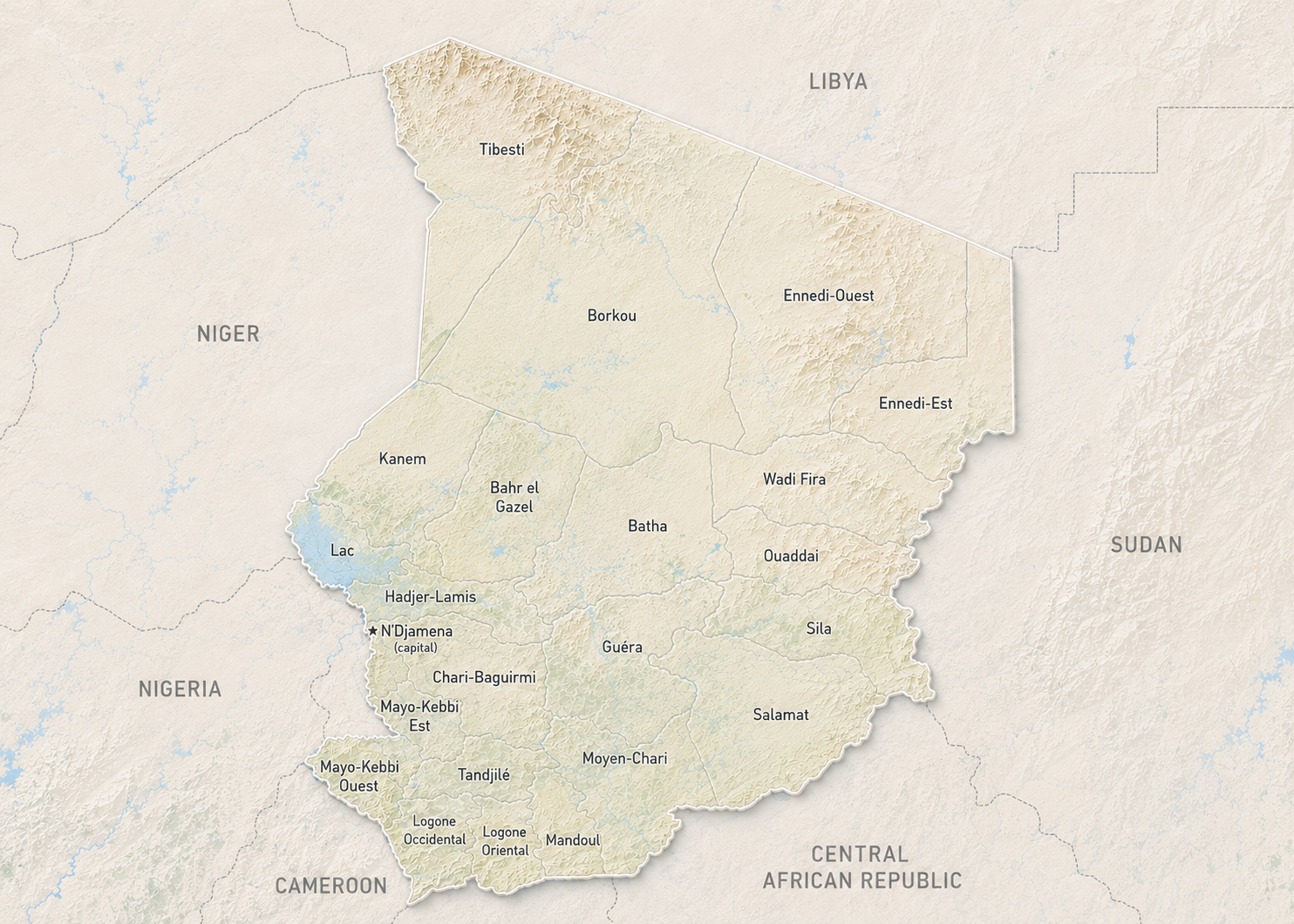 Map of oil and gas projects in Chad